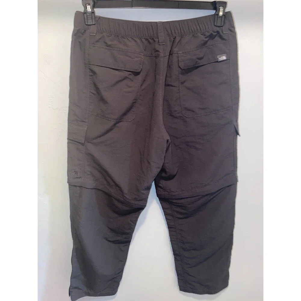 The North Face Pants Mens sz L Convertible Hiking Zipper To Shorts Belted Logo